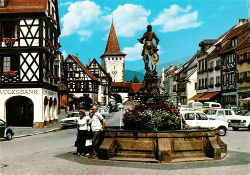 AK / Ansichtskarte 73927714 Gengenbach Marktplatz Brunnen Obertor
