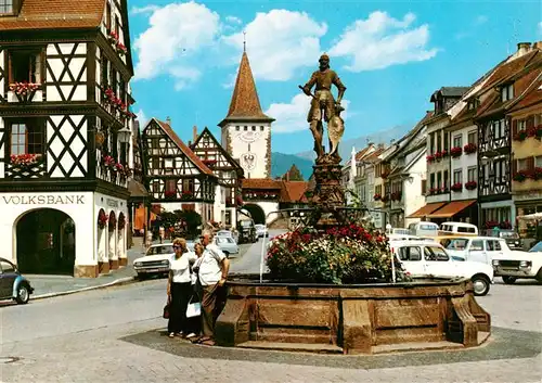 AK / Ansichtskarte  Gengenbach Marktplatz Brunnen Obertor