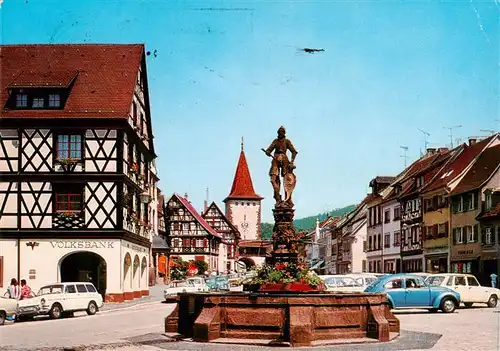 AK / Ansichtskarte  Gengenbach Marktplatz Brunnen Obertor