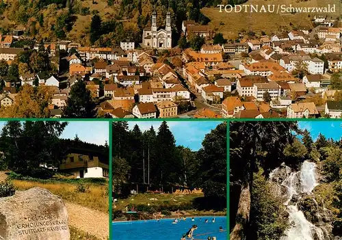 AK / Ansichtskarte  Todtnau Panorama Dt Erholungswerk Schwimmbad Wasserfall