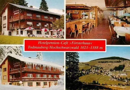 AK / Ansichtskarte 73927777 Todtnauberg Hotelpension Cafe Foersterhaus Gaststube