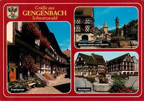 AK / Ansichtskarte 73927785 Gengenbach Markt Brunnen und Obertor Engelgasse Marktplatz