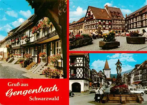 AK / Ansichtskarte 73927786 Gengenbach Markt Brunnen und Obertor
