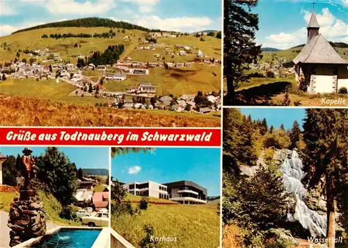 AK / Ansichtskarte  Todtnauberg Panorama Kapelle Brunnen Kurhaus Wasserfall