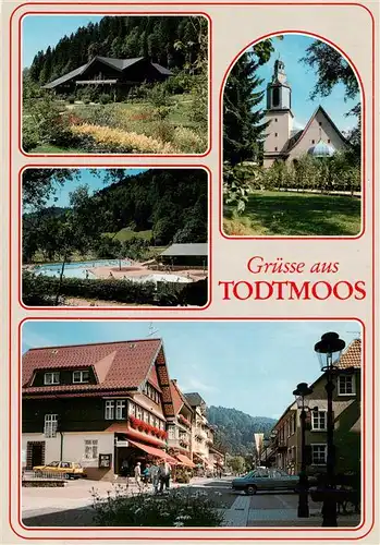 AK / Ansichtskarte 73927820 Todtmoos Panorama Freibad Wallfahrtskirche Ortspartie