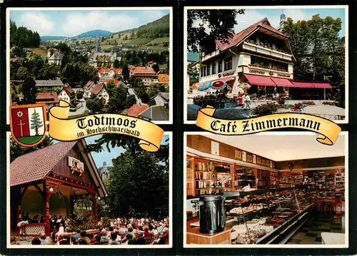 AK / Ansichtskarte 73927839 Todtmoos Ortspartie Cafe Zimmermann Gastraum Terrasse