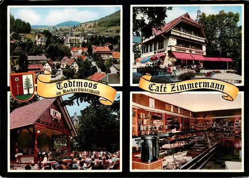 AK / Ansichtskarte 73927840 Todtmoos Am Kurpark Cafe Zimmermann Gastraum Terrasse