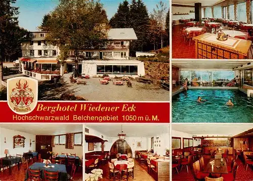 AK / Ansichtskarte 73927854 Wieden_Schwarzwald Berghotel Wiedener Ecke Gastraeume Hallenbad