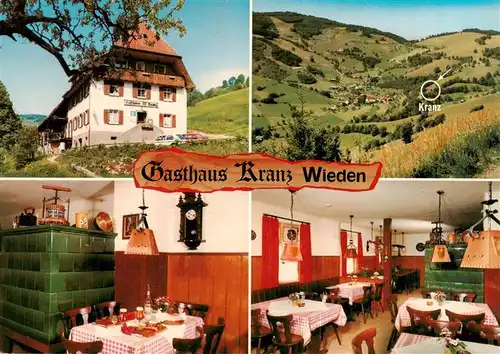 AK / Ansichtskarte  Wieden_Schwarzwald Gasthaus Kranz Panorama Gastraeume