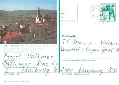 AK / Ansichtskarte  Fischerbach_Kinzigtal Ortsansicht mit Kirche