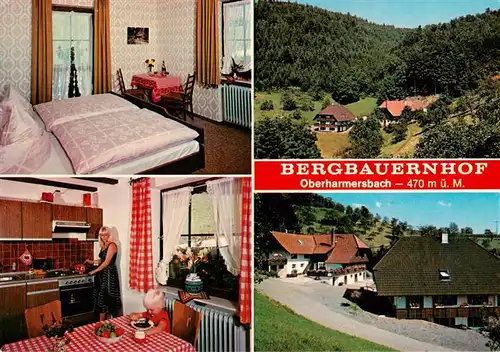 AK / Ansichtskarte  Oberharmersbach Bergbauernhof Schwarzwald Fremdenzimmer