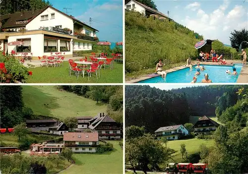 AK / Ansichtskarte 73927927 Muehlenbach_Wolfach_Kinzigtal_Baden Restaurant Café Pension Talblick Swimming Pool