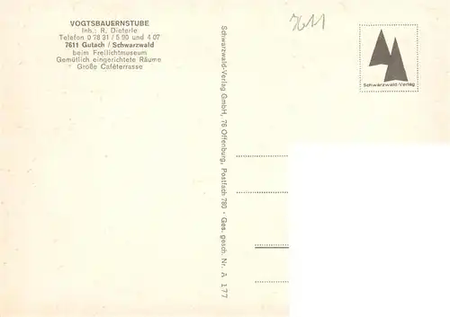 AK / Ansichtskarte 73927940 Gutach_Schwarzwald Vogtsbauernstube