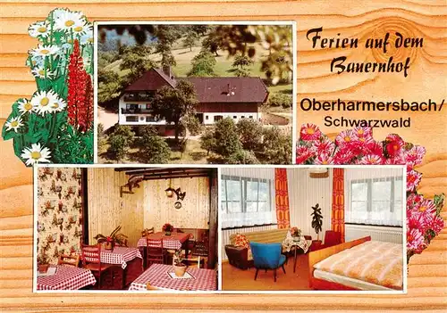 AK / Ansichtskarte 73927952 Oberharmersbach Ferien auf dem Bauernhof Gastraum Fremdenzimmer