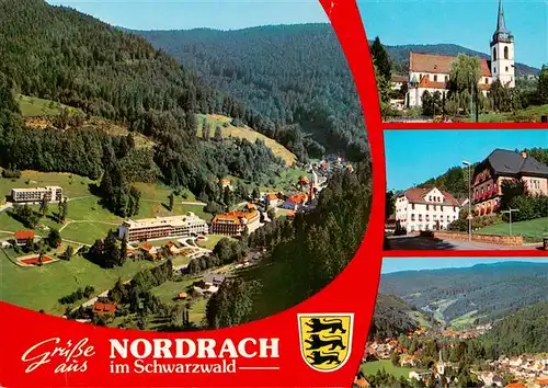 AK / Ansichtskarte 73927963 Nordrach Panorama Luftkurort Schwarzwald Sanatorium Kirche