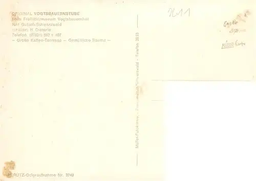 AK / Ansichtskarte  Gutach_Schwarzwald Original Vogtsbauernstube