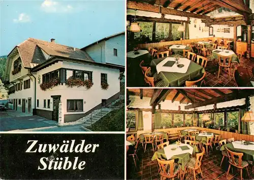 AK / Ansichtskarte  Zuwald_Oberharmersbach Gasthof Pension Zuwaelder Stueble Gastraum