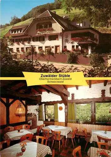 AK / Ansichtskarte 73927995 Zuwald_Oberharmersbach Gasthof Pension Zuwaelder Stueble Gastraum