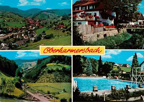 AK / Ansichtskarte 73928023 Oberharmersbach Panorama Luftkurort im Schwarzwald Freibad