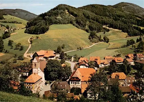 AK / Ansichtskarte  Muehlenbach_Wolfach_Kinzigtal_Baden Ortsansicht mit Kirche Gasthaus Pension Ochsen