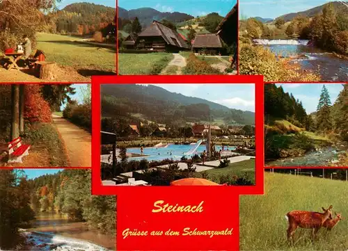 AK / Ansichtskarte 73928062 Steinach_Kinzigtal_Schwarzwald Teilansichten Landschaft Freibad Wild