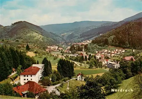 AK / Ansichtskarte 73928067 Nordrach Panorama Luftkurort im Schwarzwald mit Sanatorium Lehmann