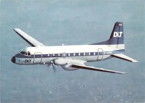 AK / Ansichtskarte  Flugzeuge_Zivil DLT HS 748 