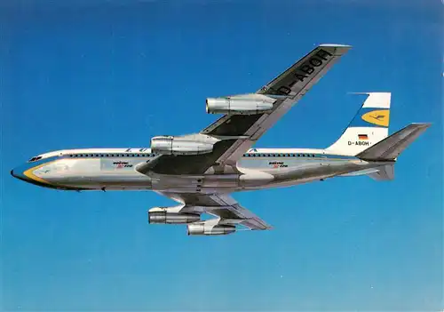 AK / Ansichtskarte 73928120 Flugzeuge_Zivil Lufthansa Boeing Jet 720 B
