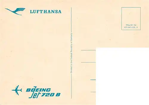 AK / Ansichtskarte  Flugzeuge_Zivil Lufthansa Boeing Jet 720 B