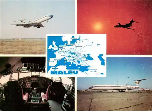 AK / Ansichtskarte  Flugzeuge_Zivil MALEV Hungaria Airlines