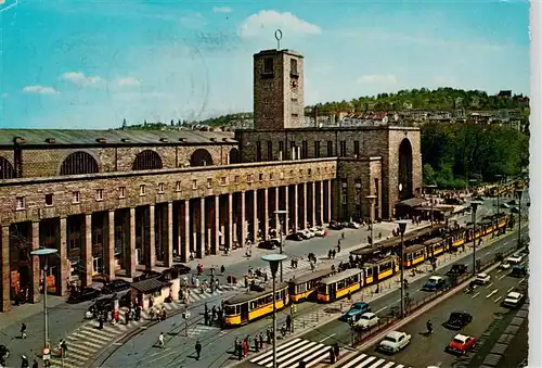 AK / Ansichtskarte  Strassenbahn_Tramway-- Stuttgart Hauptbahnhof