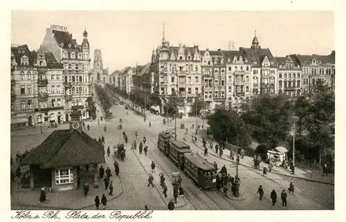 AK / Ansichtskarte  Strassenbahn_Tramway-- Koeln am Rhein Platz der Republik