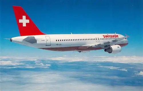 AK / Ansichtskarte  Flugzeuge_Zivil Swissair Airbus A320