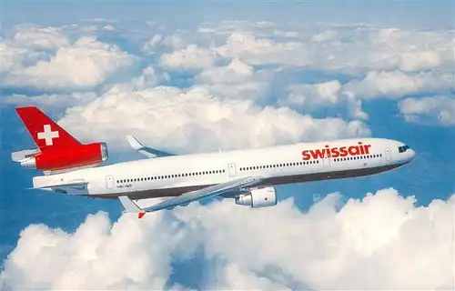 AK / Ansichtskarte  Flugzeuge_Zivil Swissair McDONNELL Douglas MD-11