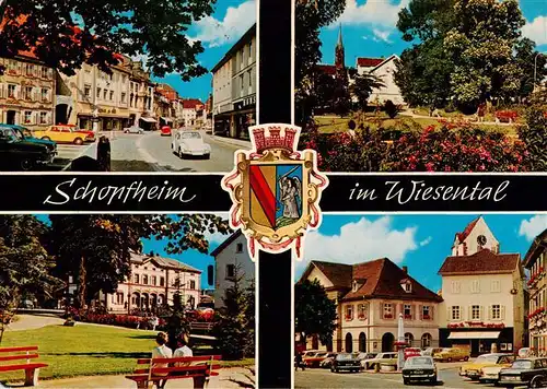 AK / Ansichtskarte 73928255 Schopfheim OrtspartiePark Marktplatz