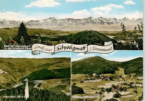 AK / Ansichtskarte 73928263 Schweigmatt_Schopfheim Panorama mit Schweizer Alpen Hohe Moehr 