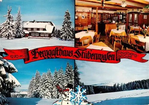 AK / Ansichtskarte 73928297 Todtnauberg Berggasthaus Stuebenwasen Gaststube Winterpanorama