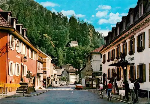 AK / Ansichtskarte  Zell_Wiesental Ortspartie Hotel Loewen Kapelle