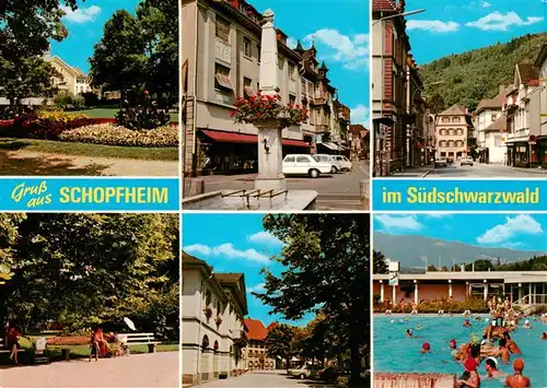 AK / Ansichtskarte 73928326 Schopfheim Par Brunnen Ortspartien Schwimmbad