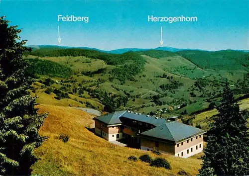 AK / Ansichtskarte 73928333 Wieden_Schwarzwald Jugendherberge Belchen Am Wiedener Eck Feldberg Herzogenhorn