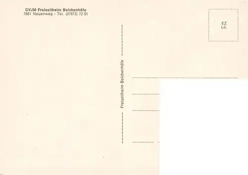 AK / Ansichtskarte 73928343 Neuenweg CVJM Freizeitheim Belchenhoefe Details