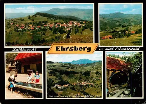 AK / Ansichtskarte 73928356 Ehrsberg_Haeg-Ehrsberg Panorama Am Dorfbrunnen Blick ueber Haeg und Ehrsburg zum Belchen Klopfsaege