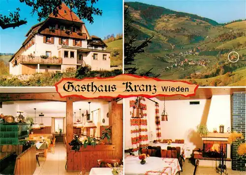 AK / Ansichtskarte 73928372 Wieden_Schwarzwald Gasthaus Kranz Gastraeume Panorama