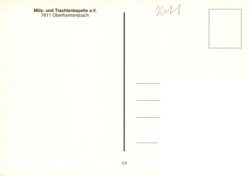 AK / Ansichtskarte  Oberharmersbach Miliz und Trachtenkapelle