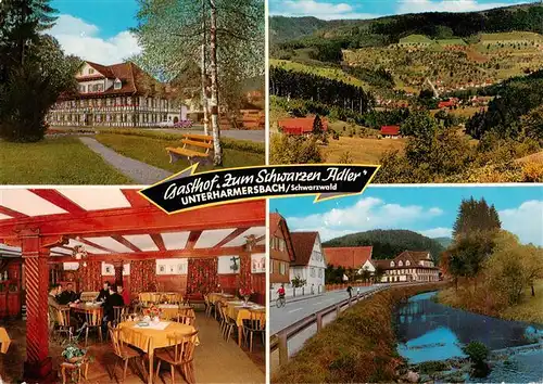 AK / Ansichtskarte 73928378 Unterharmersbach Gasthof Zum Schwarzen Adler Gastram Panorama