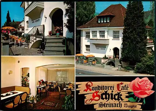 AK / Ansichtskarte 73928410 Steinach_Kinzigtal_Schwarzwald Cafe Schick Gastraum Terrasse