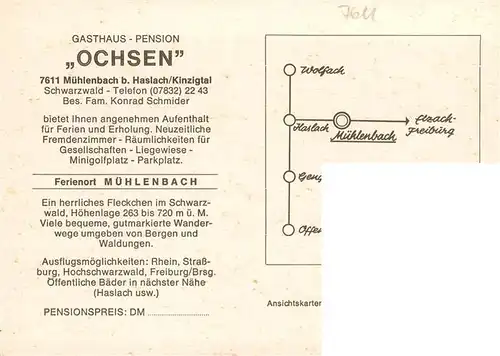 AK / Ansichtskarte 73928414 Muehlenbach_Wolfach_Kinzigtal_Baden Gasthaus Pension Ochsen Gastraeume Minigolf