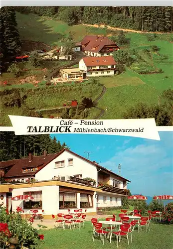 AK / Ansichtskarte 73928437 Muehlenbach_Wolfach_Kinzigtal_Baden Cafe Pension Talblick Terrasse