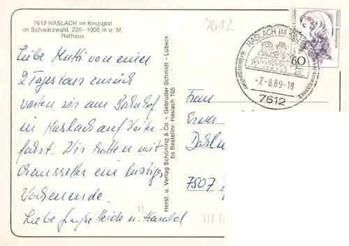 AK / Ansichtskarte  Haslach_Kinzigtal Rathaus