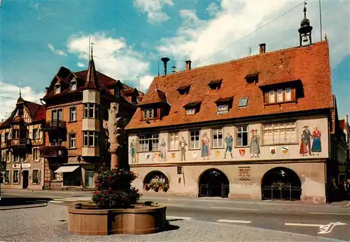 AK / Ansichtskarte  Haslach_Kinzigtal Rathaus Brunnen